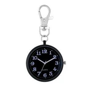 OIDEA High-Clarity Number Dial Carabiner Clip Watch, 1ATM Keychain Pocket Watch Multiple Colors for Nurses