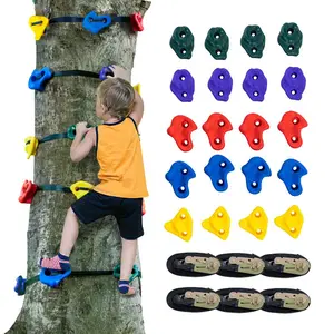 VEVOR Ninja Tree Climbing Kit, 12 Tree Climbing Holds, 6 Ratchet Straps, and a Climbing Ladder, Climbing Rocks for Kids and Adults Climber, Various Colors and Shapes, for Outdoor Ninja WarriorVEVOR Super Brand Day