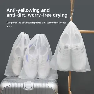 50-Pieces Set, Shoes Sun Protection Yellow Dust-Proof Bags, Shoes Storage Dust-Proof Bags, Breathable Design, Space-Saving, Essential Items For Home And Travel.