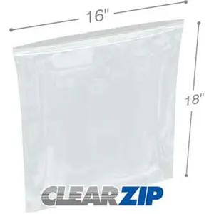 212 MAIN Plastic Zip Lock Bags, 16x18 in, 0.002 Gauge, 500-Piece Case, Food-Safe Recyclable Sealers for Organizer Storage (Tools & Hardware, Adhesives, Tapes & Sealers)