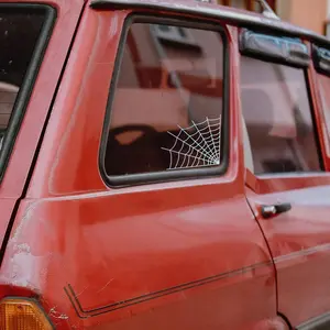 spider web decal, car mirror sticker, removable vinyl decal for car, laptop, water bottle, bumper stickers, spooky gothic decal 2