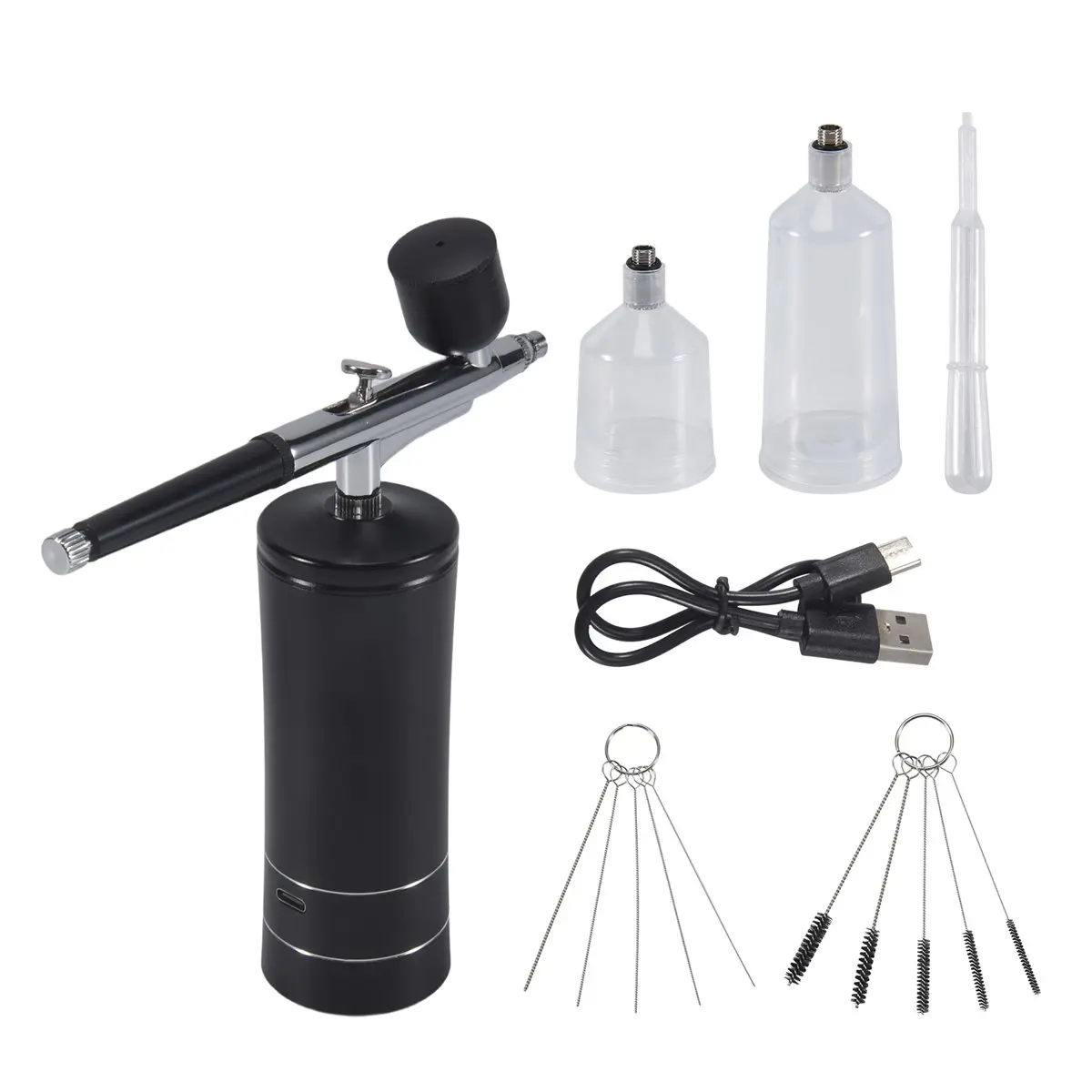 Airbrush Kit Rechargeable Cordless Airbrush Compressor,30PSI High Pressure,Portable Handheld Airbrush Gun,Airbrush Set
