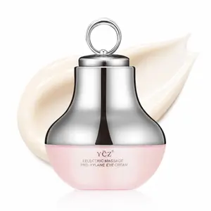 YCZ Electric Massage Eye Cream with Caffeine & Hyaluronic Acid for Dark Circles Firming Fine Lines Hydrating Moisturizing Radiant Skin Care with Red Light Micro-Vibration Head