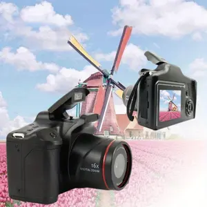 16X Zoom Starter Camera! 16MP HD 1080P w/2.4" Screen - Perfect for Family Trips & School Projects (Black Compact)