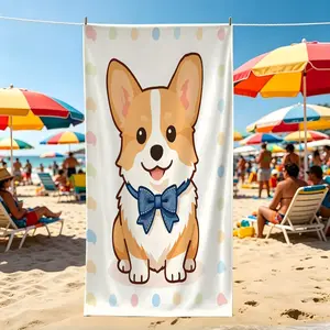 1Pcs Cute Cartoon Animal Print Beach Towel, Multiple Styles, Quick Dry & Absorbent Microfiber Towel, Lightweight Sand-Free Beach Blanket for Swimming Pool & Beach, Suitable for All People, Ideal Gift Choice