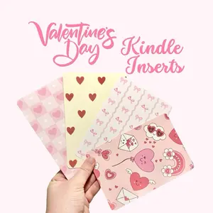 Valentine’s Day Kindle Case Inserts – Cute Physical Aesthetic Inserts for Clear Kindle Case (Pick 1 or Bundle)