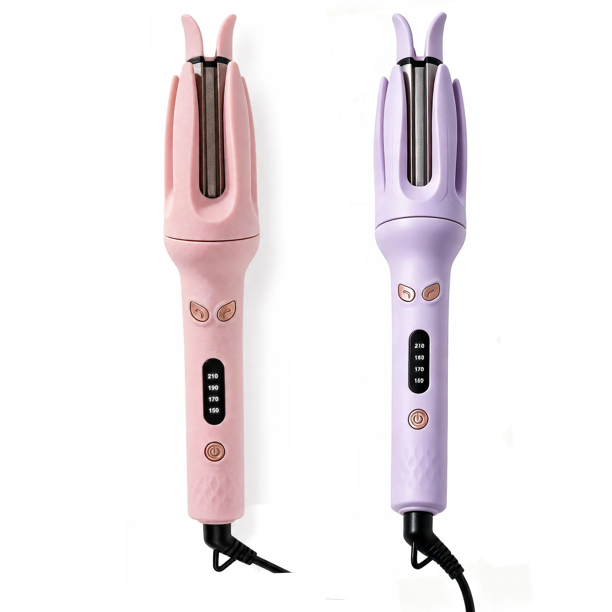 Automatic Hair Curler with 4 Temperature Settings & 15s Timer, Anti-Scald & Anti-Tangle, Ceramic-Coated for Smooth Curls, 30s Fast Heating Curling Wand, Portable Multi-Functional Hair Styling Tool for All Hair Types Home & Travel Use, Auto Curling Wand