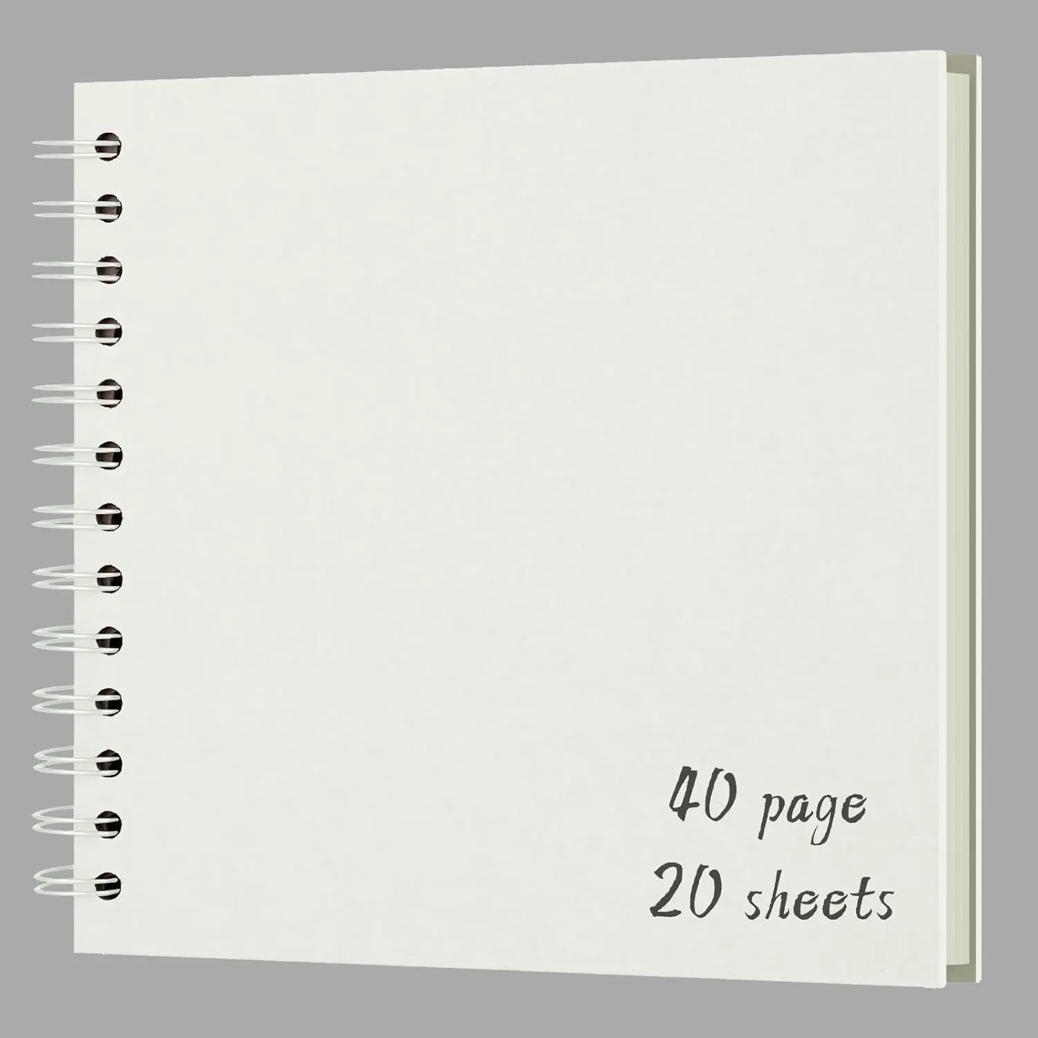 DIY Scrapbook Album 8x8 Inch  Hardcover  Paper Photo Book, Blank Memory Scrap Book for DIY Crafts, Wedding, Anniversary, 40 Pages (20 Sheets), Cream