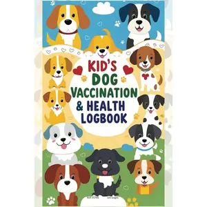 Kid's Dog Vaccination & Health Logbook - Fun & Easy Dog Medical Record Book for Young Pet Owners Paperback – March 21, 2025