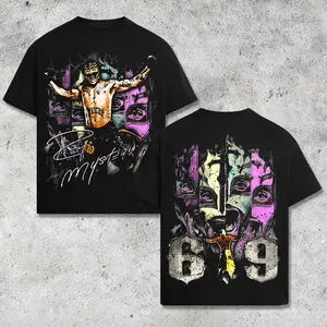 [WWE] Rey Mysterio 619 Wrestling Graphic T-Shirt, WWE Lucha Libre Mask Streetwear Tee, Vintage Style Colorful Design Shirt, High Flying Legend Inspired Top, Oversized Cotton Unisex Casual Outfit, Retro Fan Apparel Gift