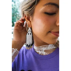 Boo-tiful Beaded Ghost Earrings - FINAL SALE