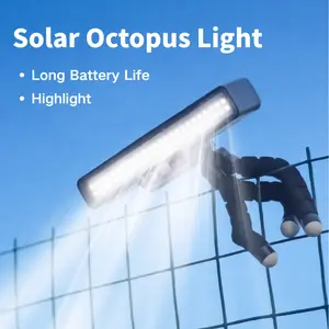 JOYTUTUS Clip On Solar Motion Lights with 36 LEDs Adjustable Angle Octopus Stand IP44 Waterproof for Garden Patio Deck Gate Security Solar Powered ABS Acrylic Silicone