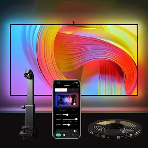 TV Screen Sync Backlight with Camera, Smart LED Ambient Light, APP Control, Color Changing, Suitable for 32-70 Inch Tvs