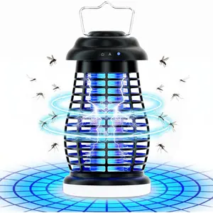 Cordless Bug Zapper Outdoor, 4200V Electric Mosquito Zapper, Fly Trap, Rechargeable Portable Fly Zapper, Waterproof Mosquito Trap Insect Killer Indoor Outdoor for Camping, Garden, Backyard, Home