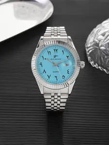 RICECGO Men's Quartz Watch Exudes refined quality with its polished steel bracelet and intricately crafted bezel. The dial features clear hour markers and a date window, with subtle luxury details throughout. Stainless Steel Watch