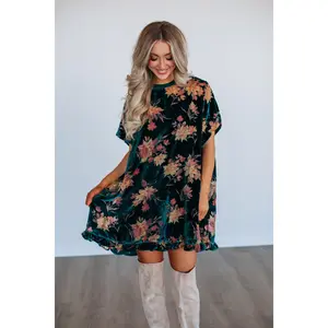 Verity Floral Velvet Dress Verity Floral Velvet Dress