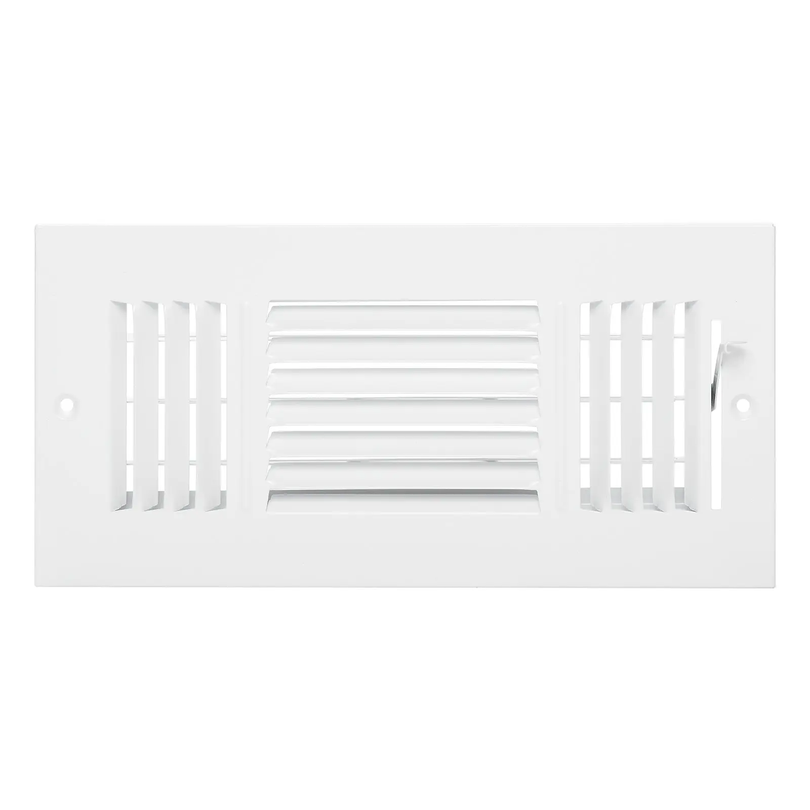VEVOR 4 x 10 Inch Floor Registers, 6-Pack Floor Vents, HVAC 3-Direction Iron Vent Grilles for Home/Office Wall & Ceiling, Rustproof Anti-Peeling Air Vents Deflector Adjustable with Metal Damper, WhiteSummervibes