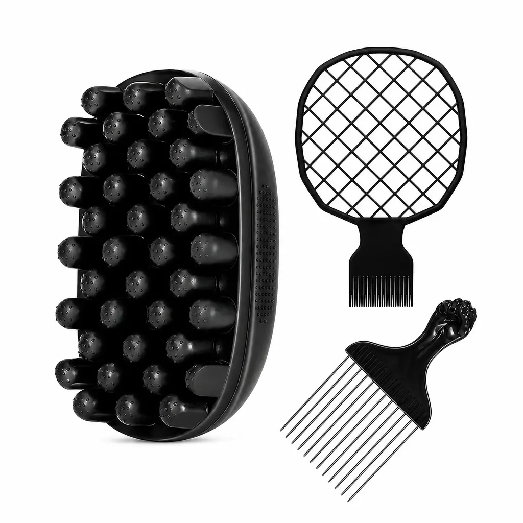 Soft Rubber Ergonomic Curl Foam Sponge for 4C Hair - Gentle Twists & Enhanced Curls, Minimized Breakage Low Manipulation Styling for Home and Salon Use