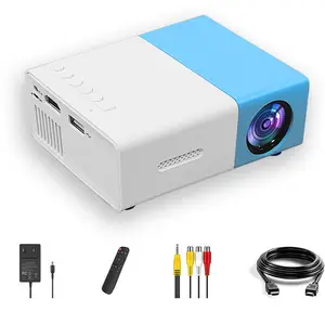 Yellow White Body Screen Mirroring Mini HD Portable Home Projector for Large Screen Home Theater