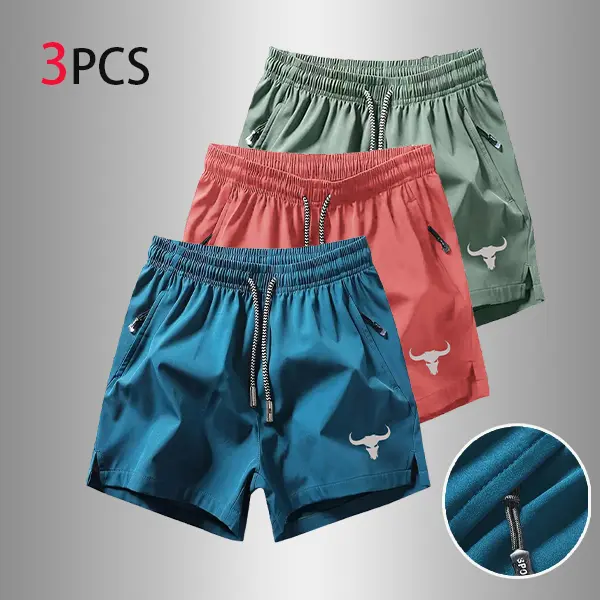 Men's Ice Cool Quick-Dry Boxer Shorts Pack of 3 - Menswear, Athletic Casual Activewear Bottoms