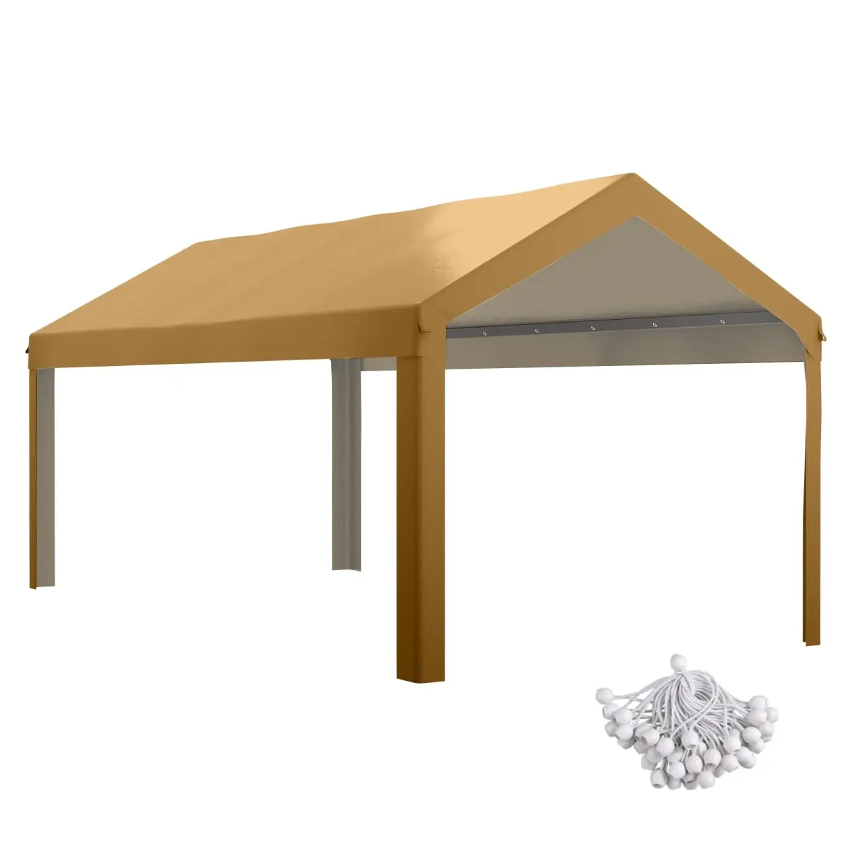 212 Main 84C-447V00BG 10 x 20 ft. Outsunny Carport Roof, UV Resistant Canopy Replacement, Fits 84C-378V00 & 84C-206 Series, Beige