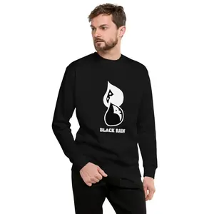 Men's Unisex Premium Sweatshirt - Soft Ribbed Knit Fabric, Ribbed Hem, Rain-Ready Design