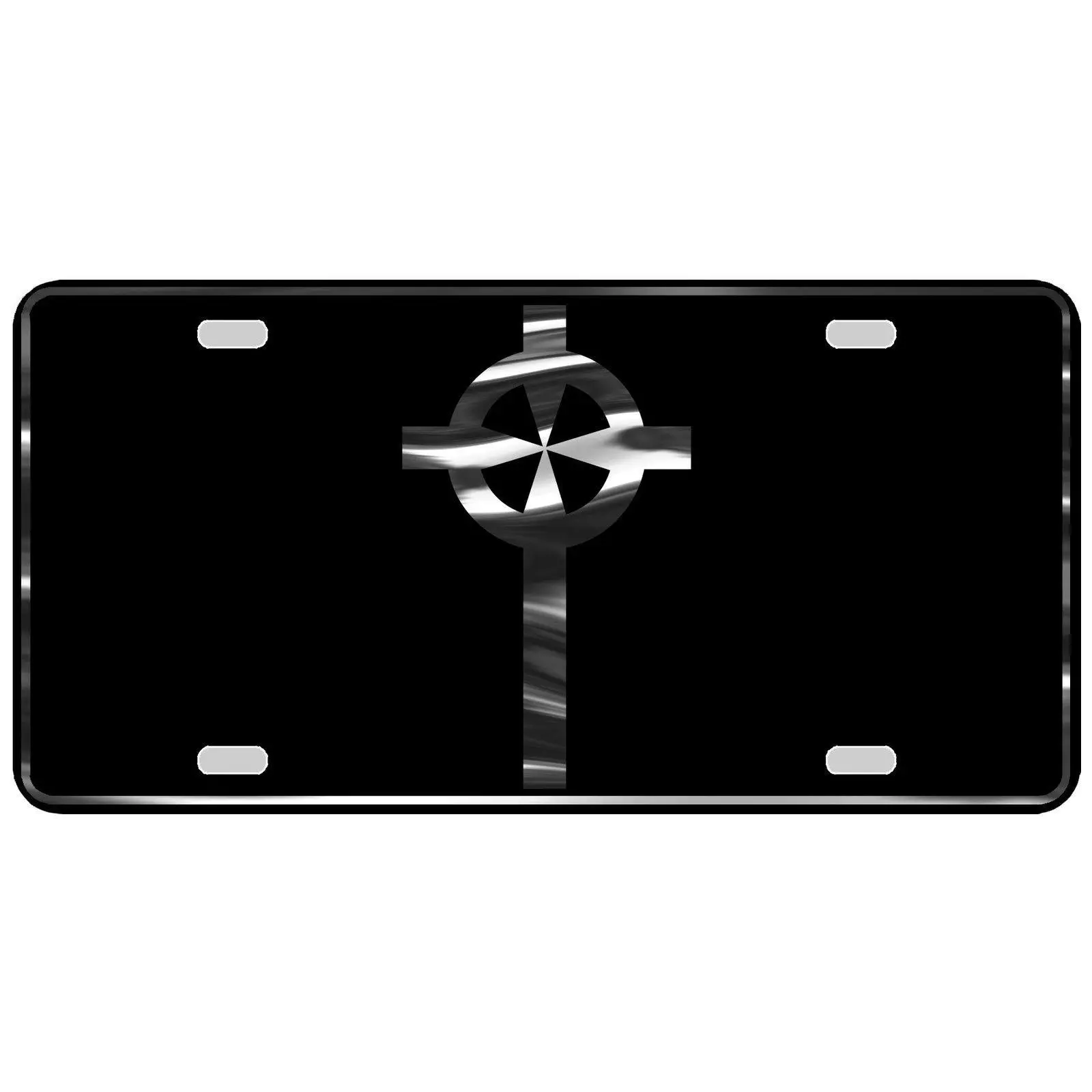 CustoMonsterDesigns Christian Cross Religious Heavy Duty Aluminum License Plate S66