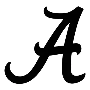 Alabama A Vinyl Decal by Pristine Graphics Stickers Decor Decorative