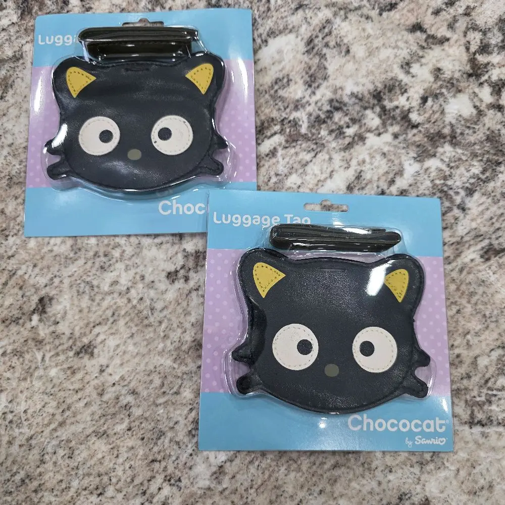 Sanrio Chococat 2007 Vintage Black Cat Luggage Tag, New Sealed 2-Pack, Vacation Station Travel Accessory