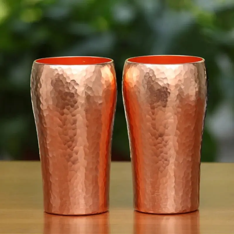Handmade Retro Traditional Plain Hammered Copper Cup - 250 ml Kitchenware Drinkware for Coffee Use