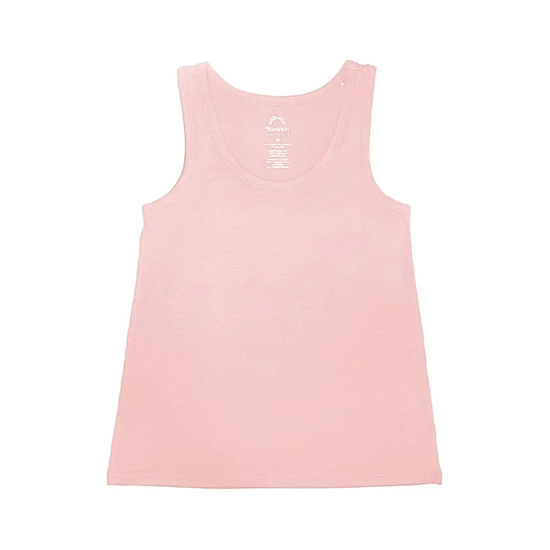 Bubblegum Pink Women's Adult Bamboo Pajamas Tank Top Sleep Shirt
