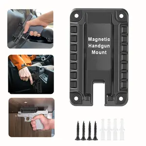 1 Magnetic Car Handgun Holder, Magnetic Gun Holder, Gun Safety Solution, Handgun Storage for Use in Cars, Trucks, Bedside Tables, Walls, and Desktops, Concealed Car Gun Magnetic Holder, Indoor Gun Holder