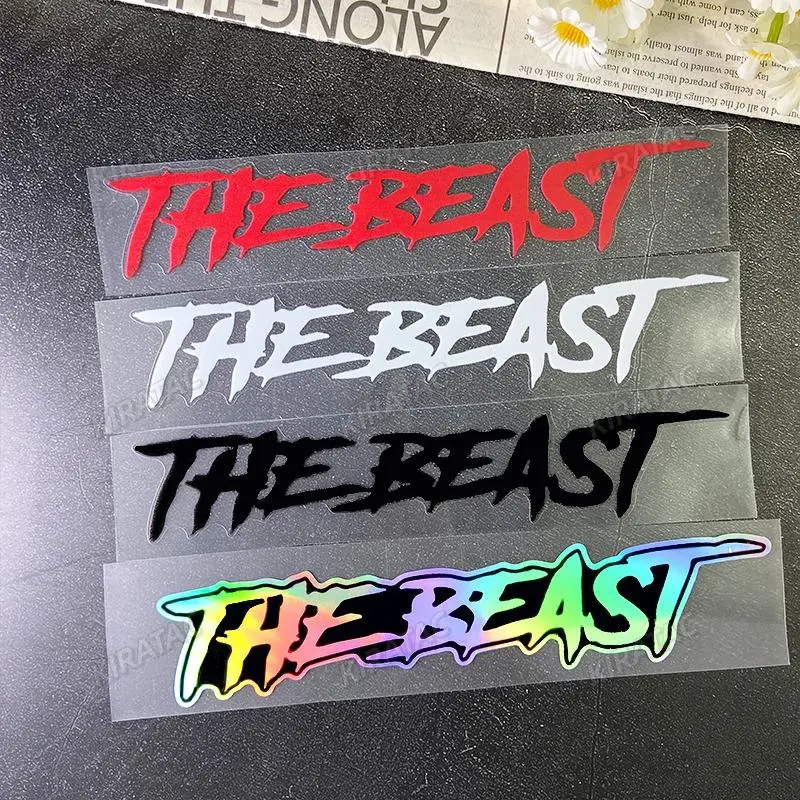 THE BEAST Motorcycle Helmet Stickers Waterproof for Motorbike Fuel tank Fender Front Fairing Electric Scooter Vinyl Decals