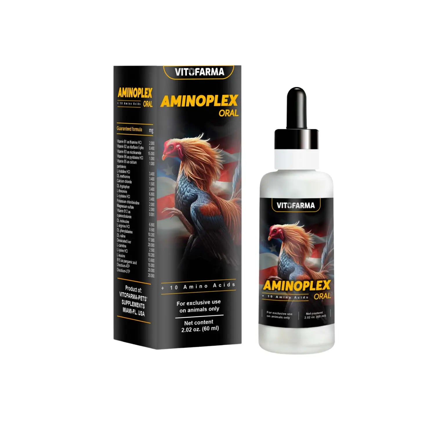 Oral Amino Acid Supplement for Roosters, 60ml