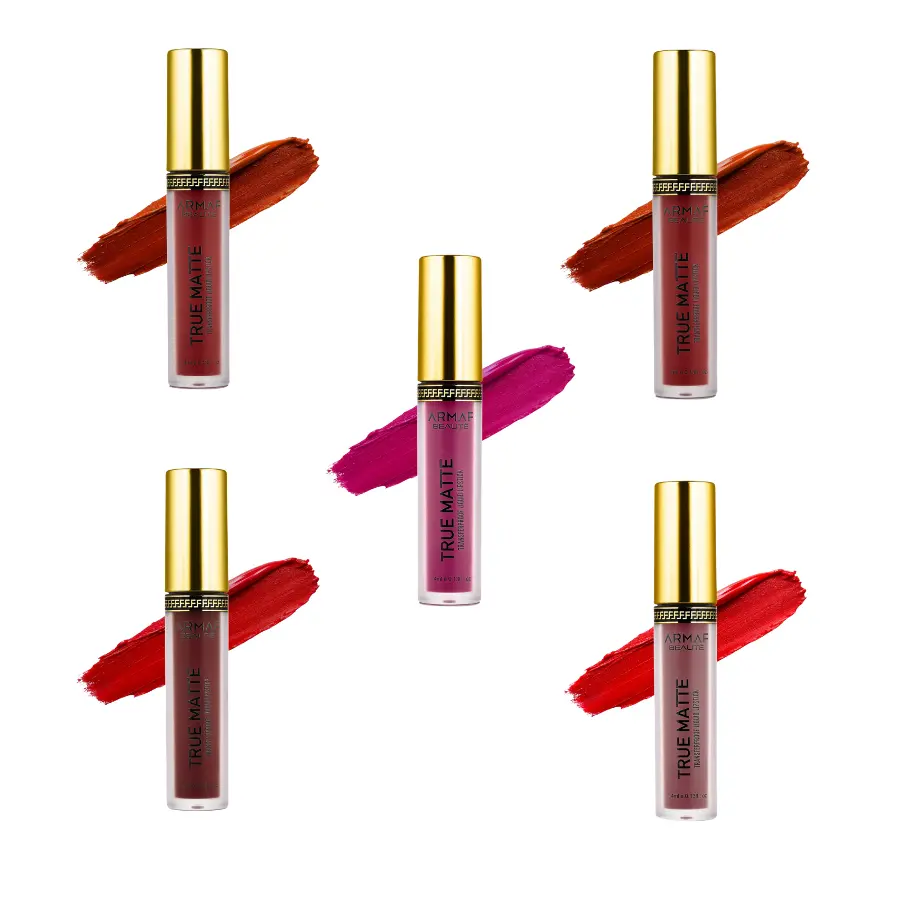 Armaf Beaute True Matte Transferproof Liquid Lipstick - Long-Lasting, Highly Pigmented Gentle Formula for All Skin Types, 4ml, Pack