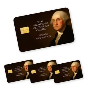 George Washington Funny Meme Credit Card Sticker Cover - Vinyl Laminated Funny Debit Card Skin Stickers