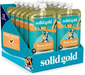 Solid Gold Bone Broth Chicken Meal Topper for Cats