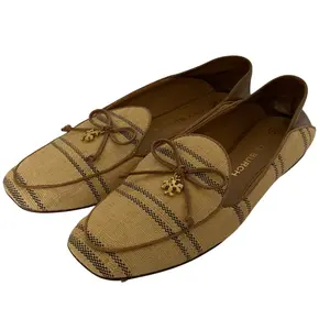 Pre-owned Tory Burch Others Small Leather Goods Square Toe Flats