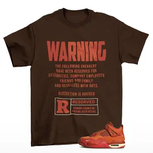 Reserved Jd 4 Brick by Brick Sneaker Matching Tee Shirt Brown