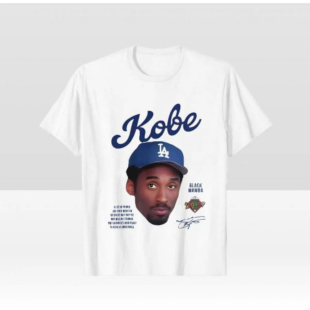 Men's Cream Vintage Kobe Tribute Cotton T-Shirt - Relaxed Fit, Casual, Short Sleeve, Round Neck, Comfy Menswear Streetwear Top, Shortsleeve, Casual Wear