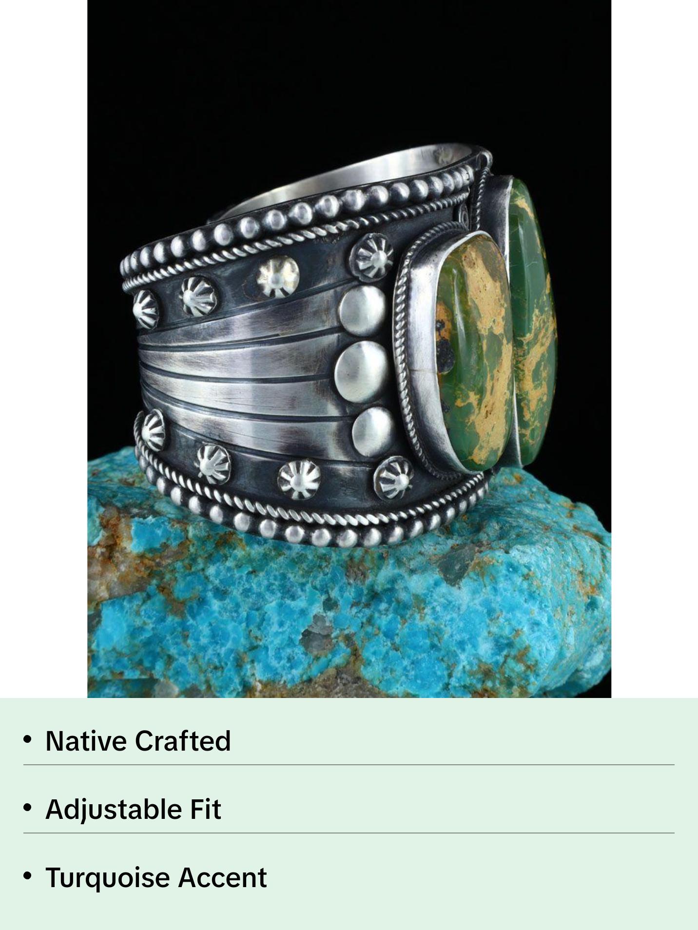 Native American Jewelry Stone Mountain Turquoise Cuff Bracelet