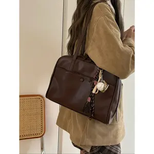 Korean Style New Pillow Bag, Vintage Shoulder Bag, Casual Shoulder Bag, Large Capacity Commuter Handbag, No Pendant Included, Perfect for Photography, Crossbody Tote Bag
