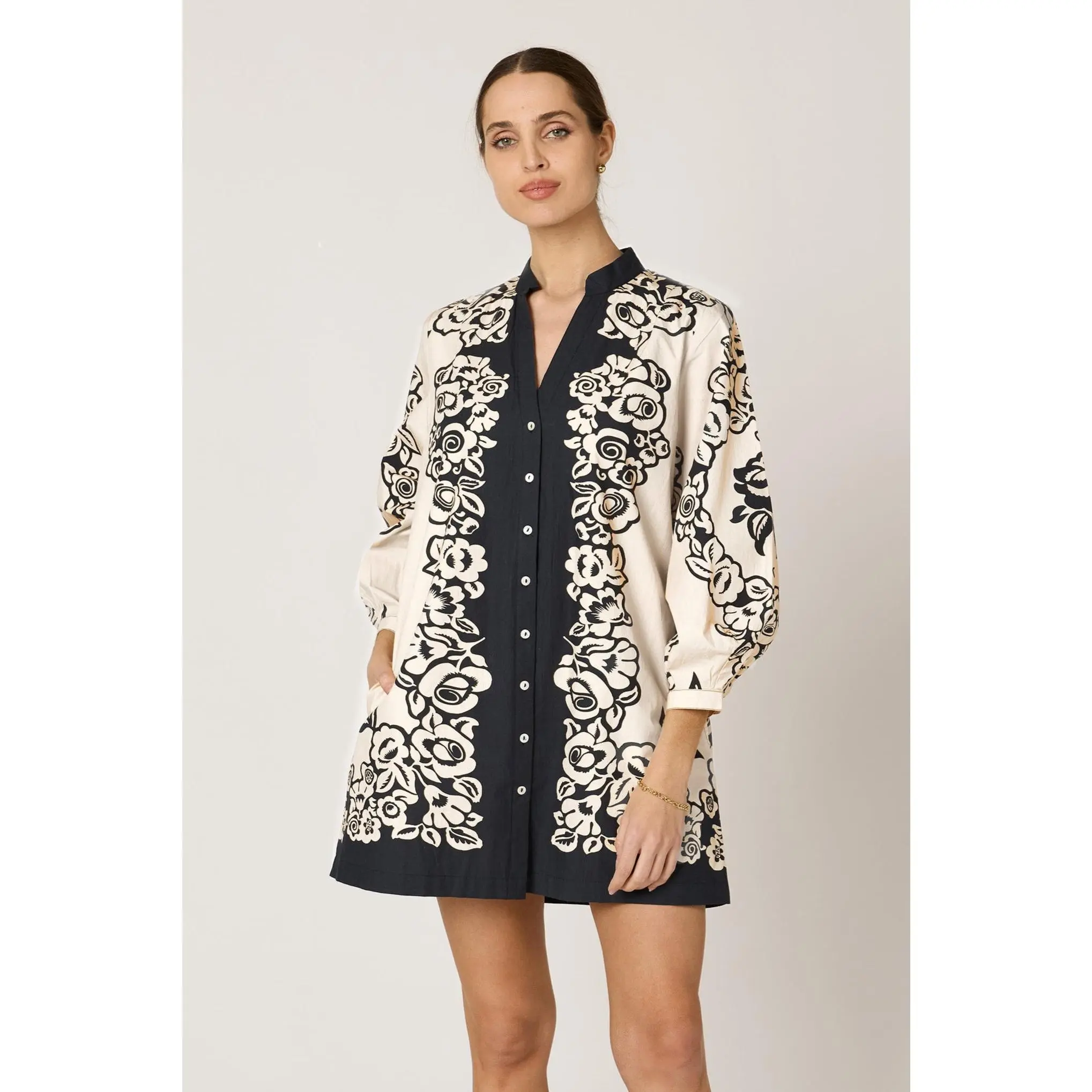 Lilian Mini Dress- Botanico Print