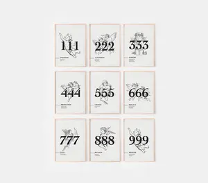 Angel Number Posters Unframed ,Lucky Poster,Angel Number Poster,Angel Number Wall Art Print,Universe Spiritual Sign | Bedroom Wall Art | Affirmations | Trendy Decor