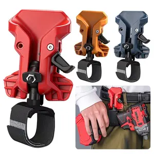 Self-Locking Drill Holder Belt Clip, Quick Release Tool Organizer for Electricians, Power Repair, High-Altitude Work, Ladders & Attics