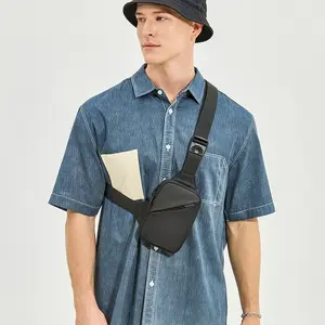 Trendy Chest Bag, Multi-Pocket Waterproof Fashion Crossbody Bag, Workwear Waist Pack, Single Shoulder Bag, Small Bag