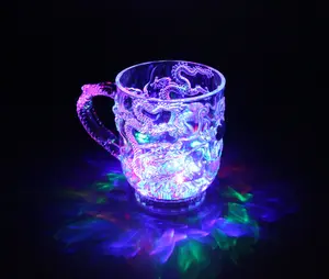 LED Shot Drinking Cup Glass Flashing Blinking LED Cup Whisky Cup Glass Dragon  15562