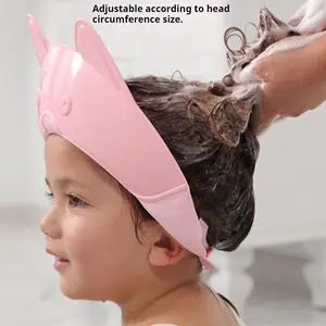 [Children Shampoo Cap] Cartoon Shampoo Cap for Children |         Adjustable Size, Prevents Water Entry, Soft and Comfortable, Easy to Clean and Durable, Made of Plastic