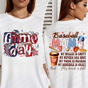 Baseball Coquette Bow Shirt, Baseball Mama Shirt, Baseball Season Game Shirt
