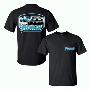 Summit Racing Equipment T-Shirt – Black Drag Racing Graphic Tee with Classic Muscle Cars, Vintage Motorsport Shirt for Car Racing Fans